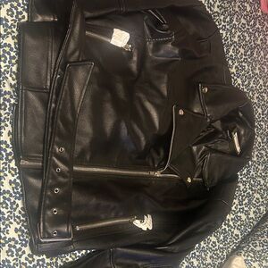 Boohoo Midnight Black Leather Jacket